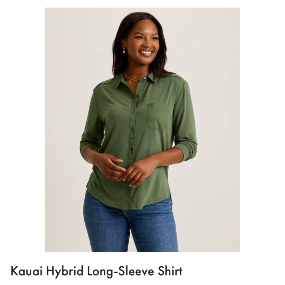 Tommy Bahama Kauai Hybrid Long-Sleeve Shirt - Green medium NWT